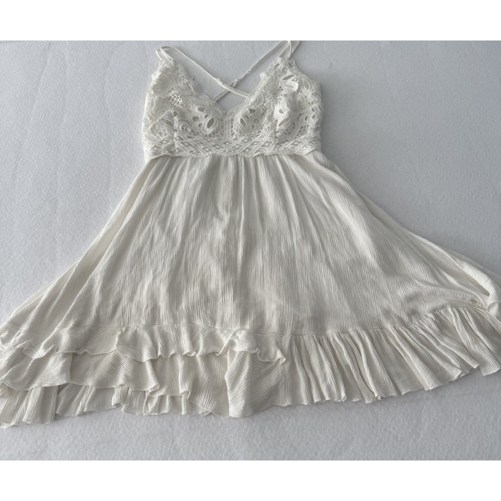 Chelsea and Violet White Cotton Dress/size Large